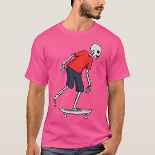 Camiseta Skeleton Skater Skate Boarding Funny Skateboarder 