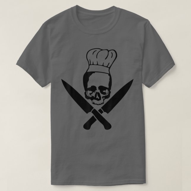 Camiseta Skeleton Skeleton Chef Chef con Gorra y Kn (Diseño del anverso)
