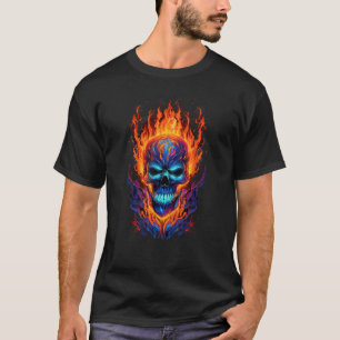 Camiseta Skeleton Skeleton de Naranja rojo y azul para el c