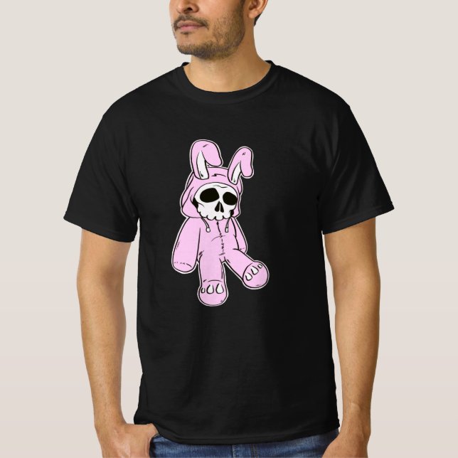 Camiseta Skeleton Skull Pink Deare Costume Rabbit Bunny (Anverso)