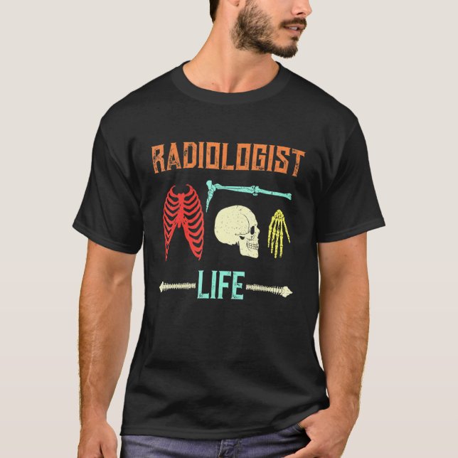 Camiseta Skeleton Skull, técnico de radiografía de vida (Anverso)