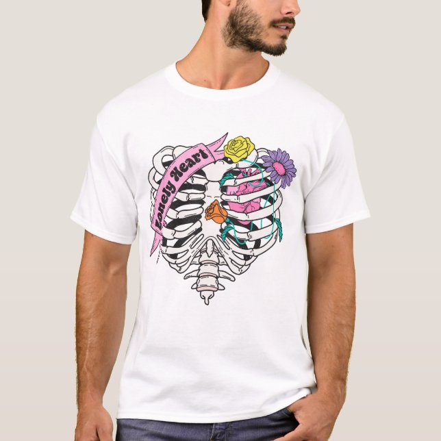 Camiseta Skeleton solitario contra San Valentín (Anverso)