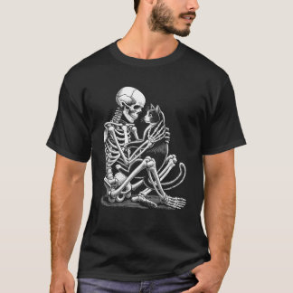 Camiseta Skeleton Sostenía Un Gracioso Costum De Halloween