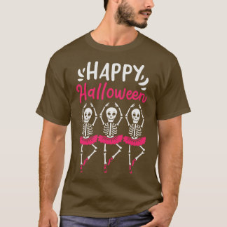 Camiseta Skeleton Spooky, bailarina de ballet de Halloween