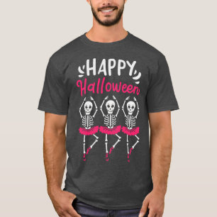 Camiseta Skeleton Spooky, bailarina de ballet de Halloween