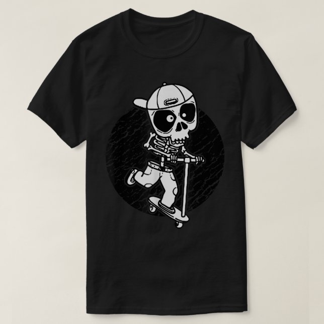 Camiseta Skeleton stunt scooter stunt  (Diseño del anverso)
