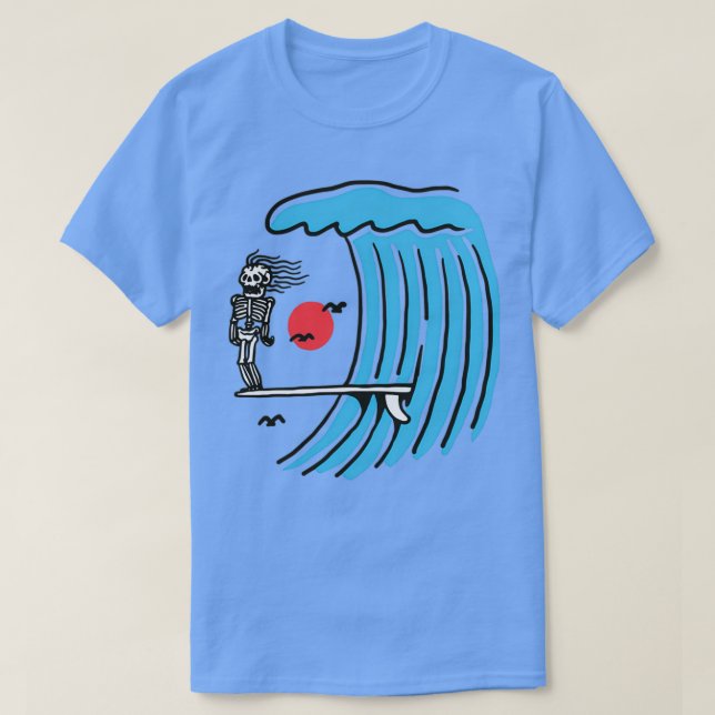 Camiseta Skeleton Surf (Diseño del anverso)