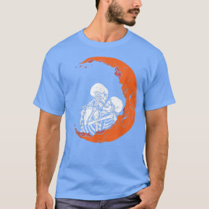 Camiseta skeleton T-Shirt con amor de besos