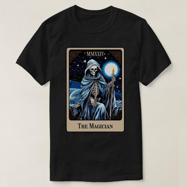 Camiseta Skeleton Tarot d The Magician (Diseño del anverso)