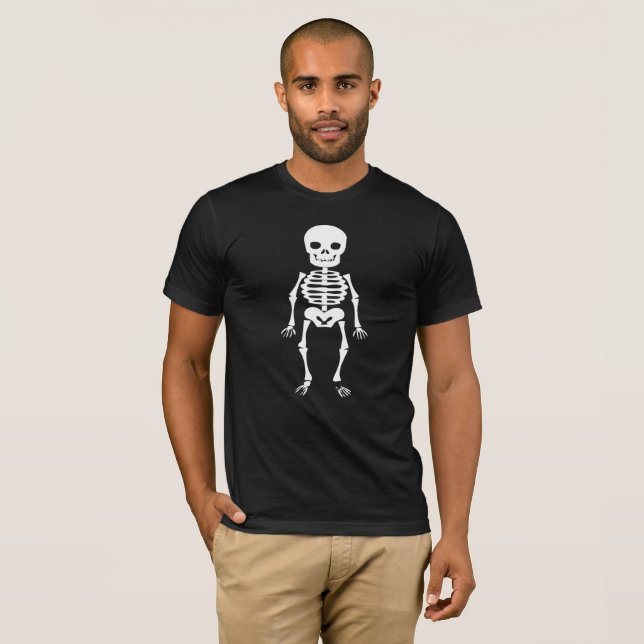 Camiseta Skeleton. Tee de Halloween. (Anverso completo)