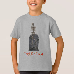 Camiseta Skeleton Tombstone Cute Halloween