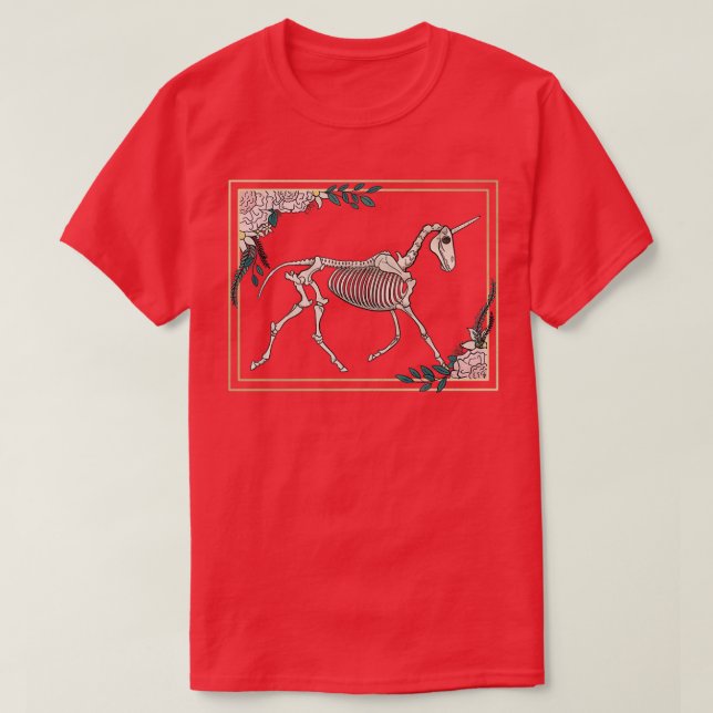 Camiseta Skeleton Unicorn (Diseño del anverso)