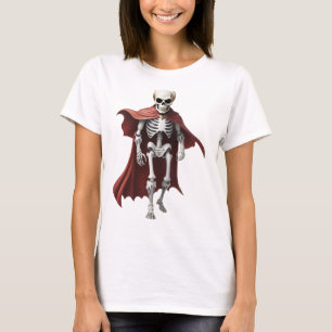 Camiseta Skeleton vestido como superhéroe