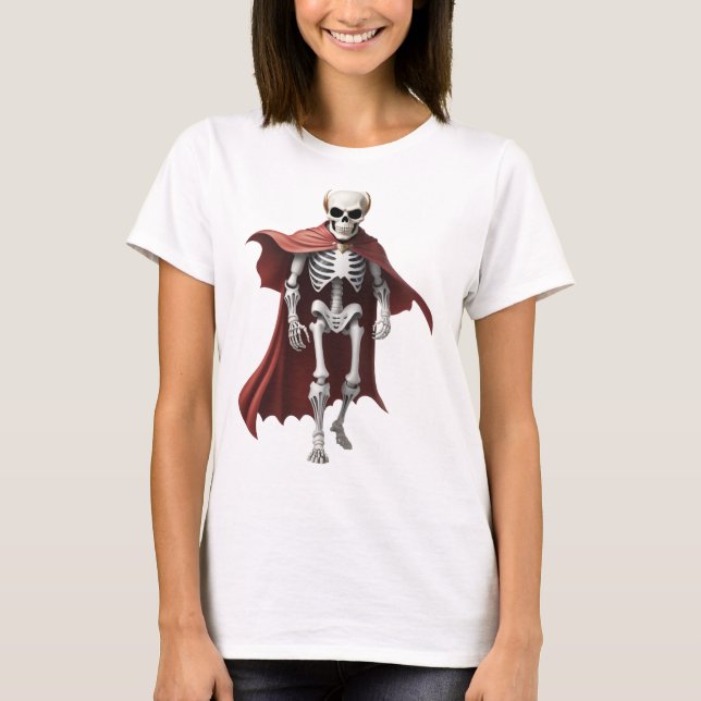 Camiseta Skeleton vestido como superhéroe (Anverso)