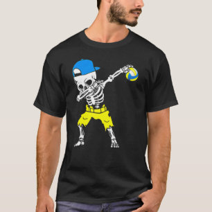 Camiseta Skeleton Volleyball Halloween Sport