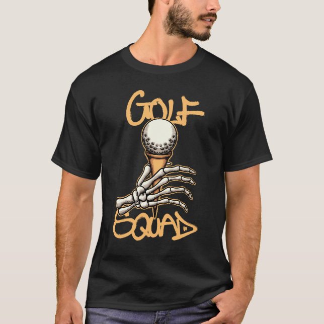 Camiseta Skeleton With Golf Ball streetwear  (Anverso)