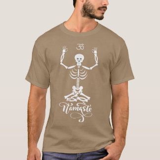 Camiseta Skeleton Yogi Practicando La Posa De Yoga Lotus 