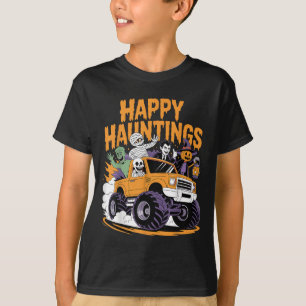 Camiseta Skeleton Zombie Vampiro Camión Halloween Te