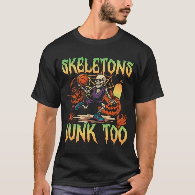 Camiseta Skeletons Dunk Too Sports Halloween (Anverso)