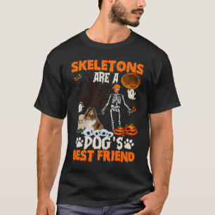 Camiseta Skeletons Shetland Sheepdog is Friends Funny Hallo