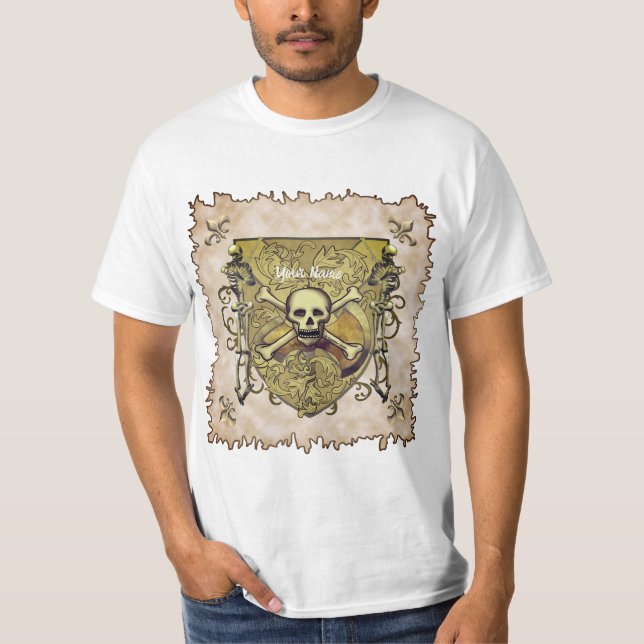 Camiseta Skeletons Shield (Anverso)