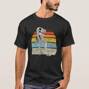 Camiseta Skeletum T Rex Bones Dino Fossil Retro St