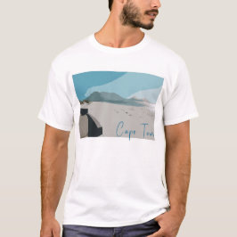 Camiseta Sketch oceánico de la montaña de la Mesa de Ciudad