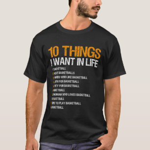 Camiseta Sketll 10 cosas que quiero en la vida para hombres
