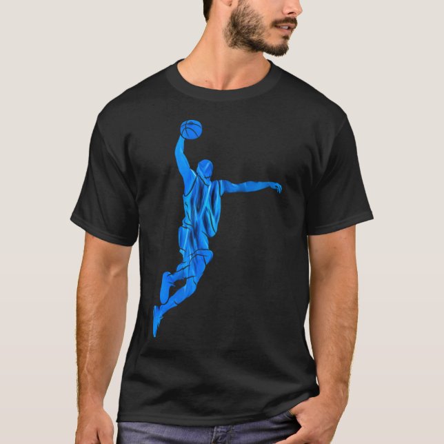 Camiseta Sketll Player Slam Dunk Blue Flames Abstract Art S (Anverso)
