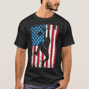 Camiseta Sketll Slam Dunk Bandera Americana Deteriorada Pat