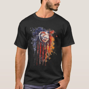 Camiseta Sketll Usa Acuarela América Sketll Arte de Aro 
