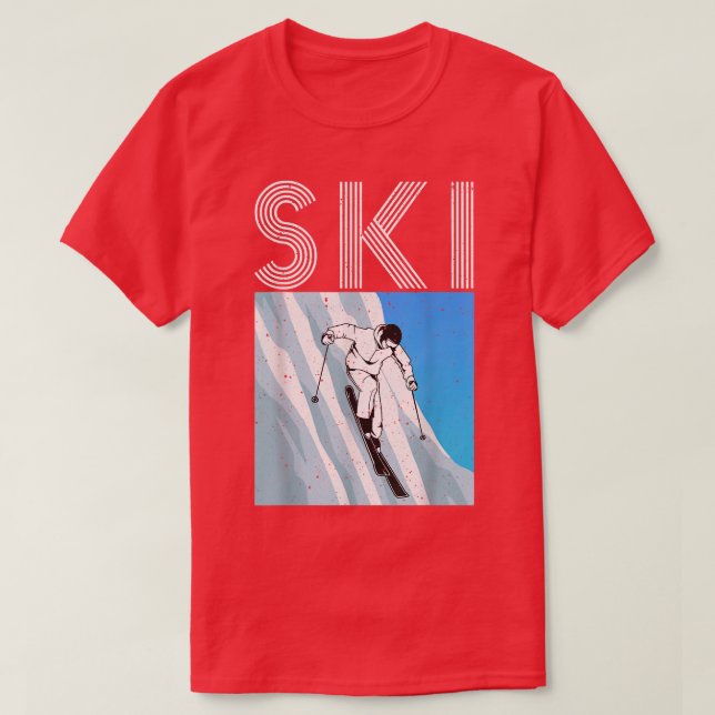 Camiseta SKI Alpine Downhill Skiing Snow Trendy  (Diseño del anverso)