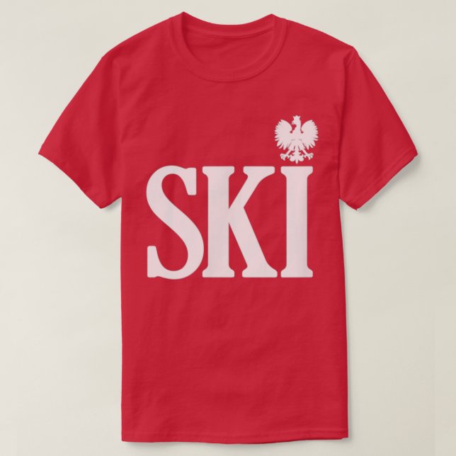 Camiseta SKI Apellidos polacos Finalizando el Día de la Din (Diseño del anverso)
