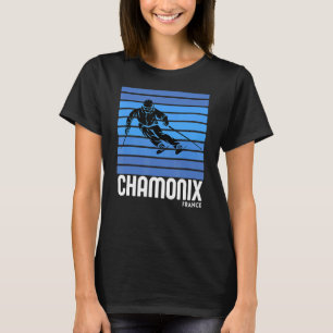Camiseta Ski Chamonix Francia Deportes de invierno Vintage