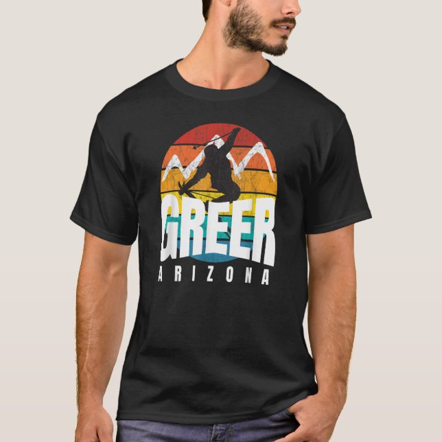 Camiseta Ski clásico Greer Arizona Rad Ski Jumper Retro Sun (Anverso)