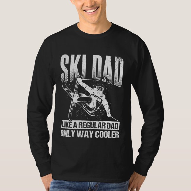 Camiseta Ski Dad Cool Dad Best Dad Mountains Skiing Winters (Anverso)