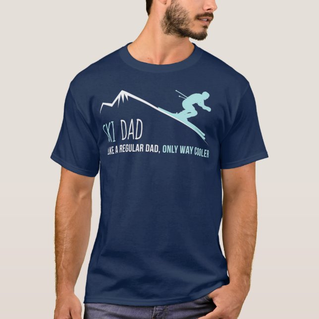 Camiseta Ski Dad Funny Cute Winter Skiing Gift (Anverso)