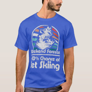 Camiseta Ski divertida Retro 70 de Weekend Forecast Jet Ski