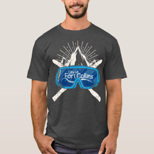 Camiseta Ski Fort Collins Bandera Colorado Esquí Deporte In