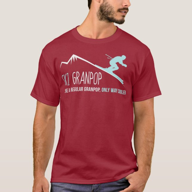 Camiseta Ski Granpop  Funny Cute Winter Skiing Gift (Anverso)