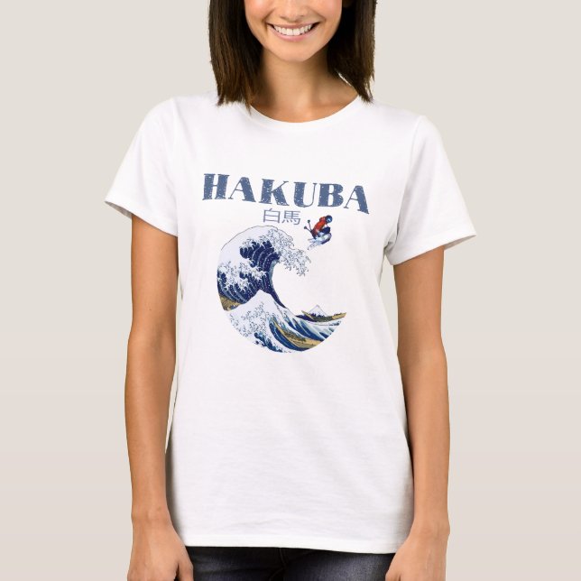 Camiseta Ski HAKUBA, arte japonés vintage (Anverso)