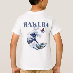 Camiseta Ski HAKUBA, arte japonés vintage