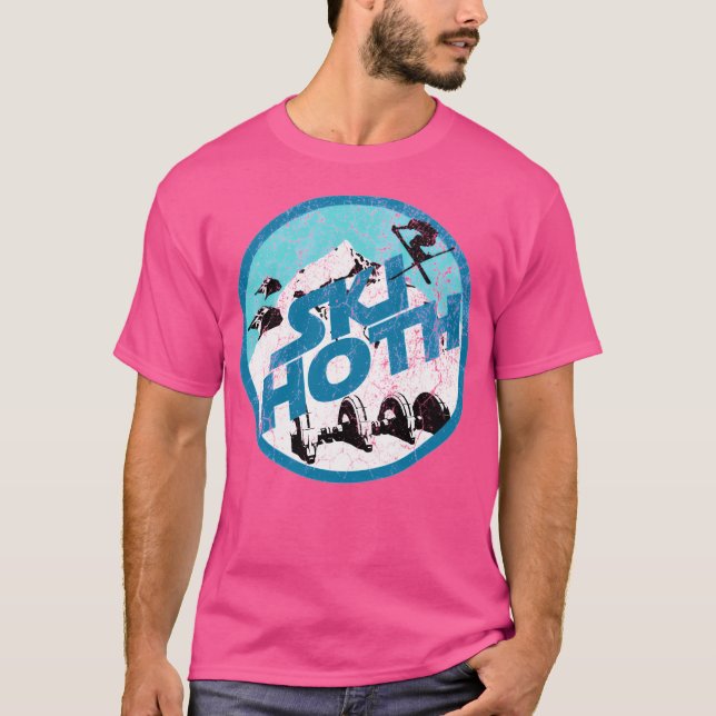 Camiseta Ski Hoth - Esquí Azul (Anverso)