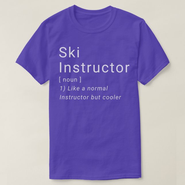 Camiseta Ski Instructor Definition (Diseño del anverso)