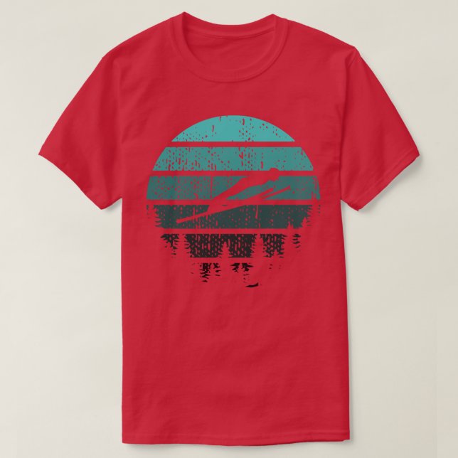 Camiseta Ski Jumper Ski Jumping Retro (Diseño del anverso)