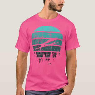 Camiseta Ski Jumper Ski Jumping Retro
