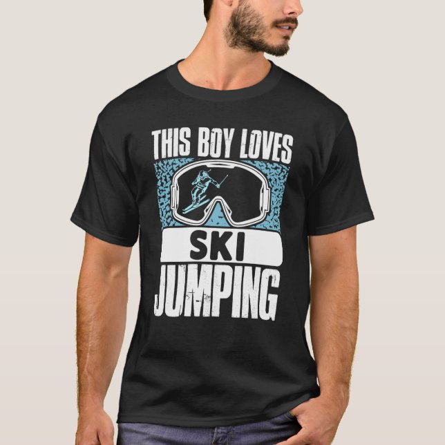 Camiseta Ski Jumping Agradable Studios Ski Jumper Jump Wint (Anverso)