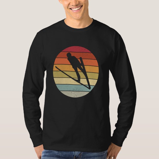 Camiseta Ski jumping retro ski flying ski vacation sport sk (Anverso)