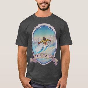 Camiseta Ski Lake Tahoe, California Vintage Retro Snow Skin