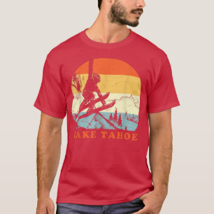 Camiseta Ski Lake Tahoe, California Vintage Retro Snow Skin